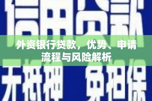 龟山外资银行贷款，优势、申请流程与风险解析