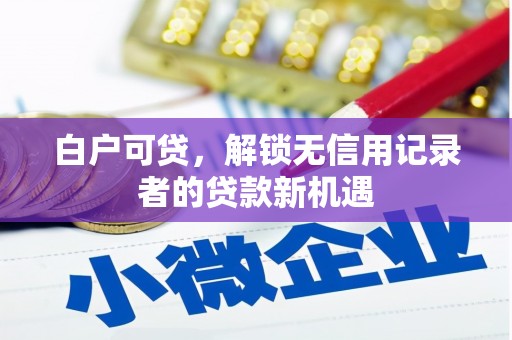 龟山白户可贷，解锁无信用记录者的贷款新机遇