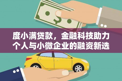 龟山度小满贷款，金融科技助力个人与小微企业的融资新选择