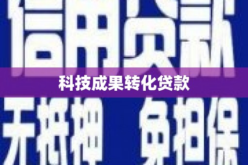 龟山科技成果转化贷款