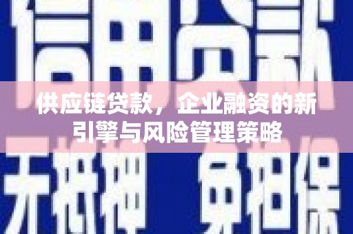 龟山供应链贷款，企业融资的新引擎与风险管理策略